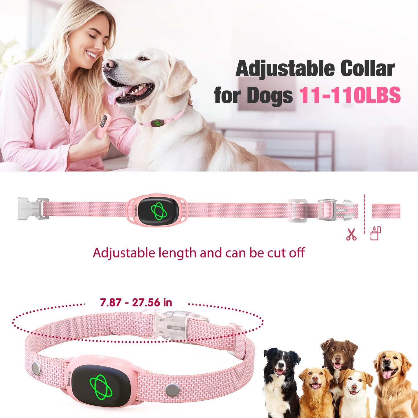 2-in-1 Anti Bark Collar & Remote Training (No Shock)
